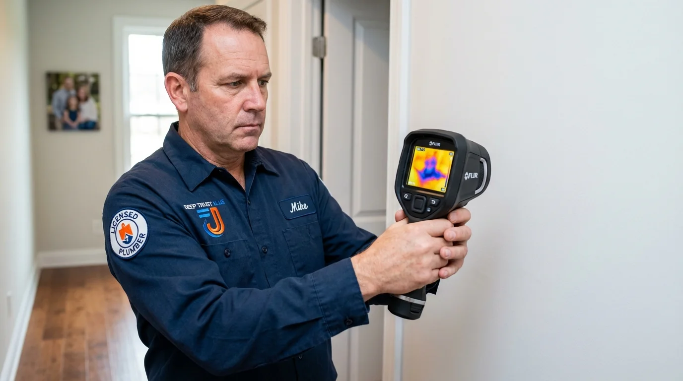 Thermal imaging leak detection by Johns Plumbing LLC in Okarche